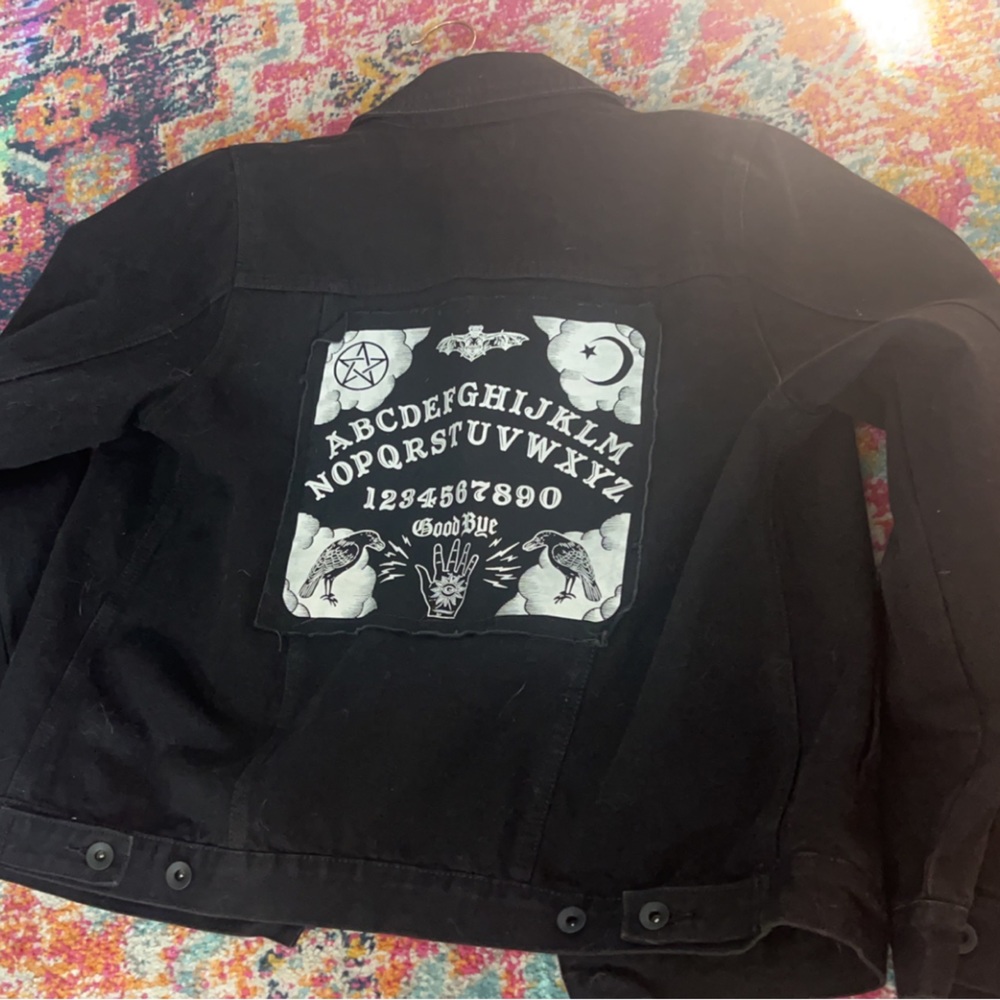 Hot topic ouija jean jacket large